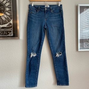 Paige Kylie Crop size 29 distressed straight leg jeans